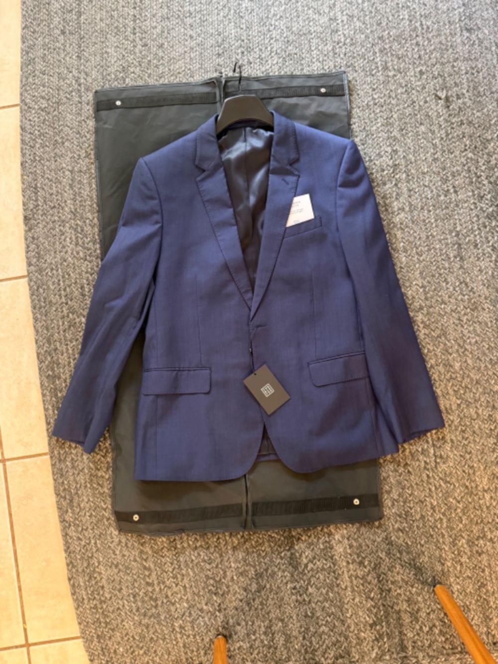 Black Tux Brand Blue Jacket, Classic Pants, Tie, Shirt Set
